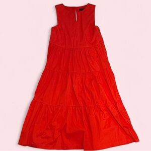 EUC Banana Republic Vibrant Red Tiered Women’s Dress